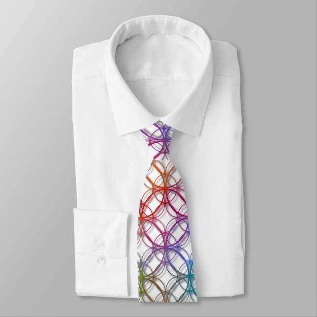 Many Colored Circles Tie (Tied)