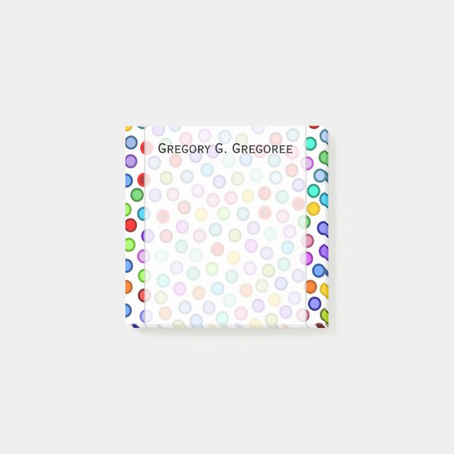 Many Colourful Circles + Custom Name Note (Front)