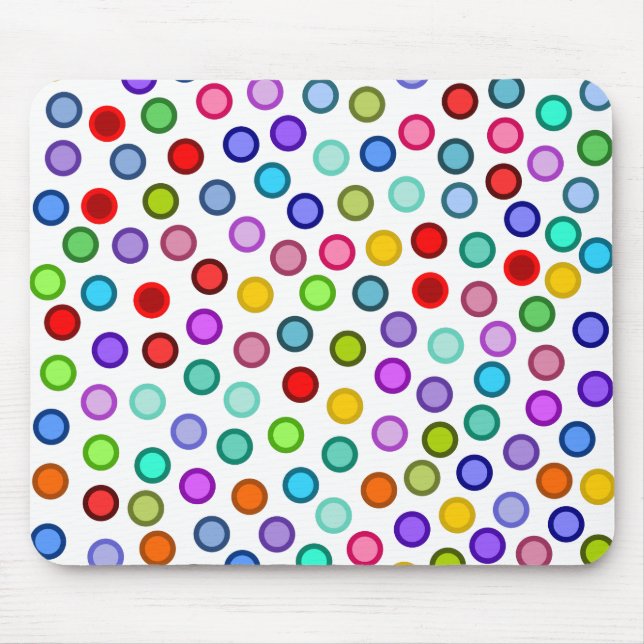 Many Colourful Circles Mouse Pad (Front)