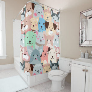 Many Colourful Dogs Design Shower Curtain