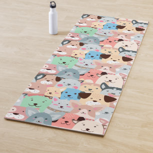 Many Colourful Dogs Design Yoga Mat