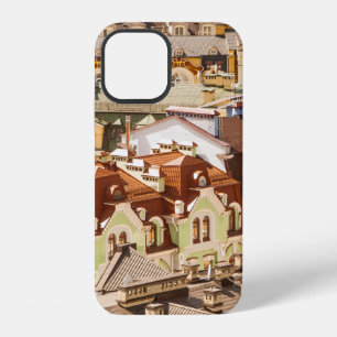 many colourful houses and roofs in luxury district iPhone 12 case