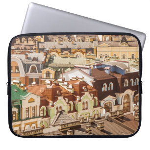 many colourful houses and roofs in luxury district laptop sleeve