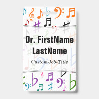 Many Colourful Music Notes and Symbols; Custom Nam