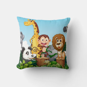Many Cute Animals in The Forest Cushion
