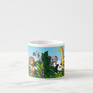 Many Cute Animals in the Forest Espresso Cup