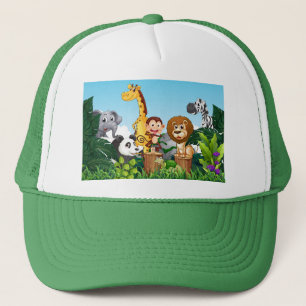 Many Cute Animals in The Forest Trucker Hat