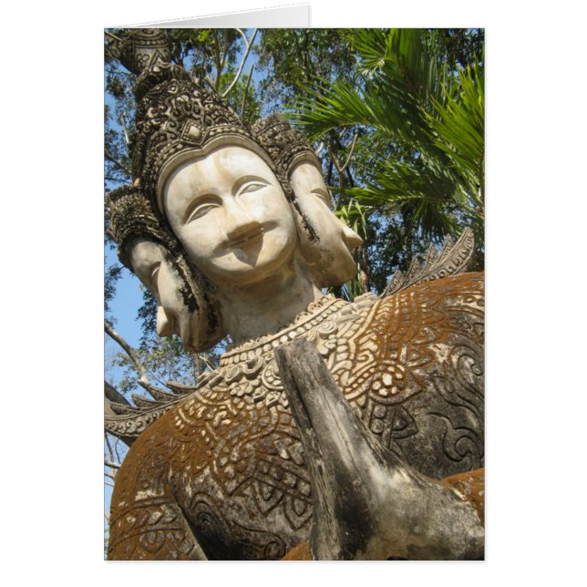 Many Face Wai ... Nong Khai, Isaan, Thailand Card (Front)