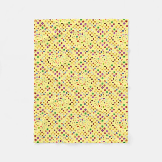 Many Flowers Fleece Blanket (Front)