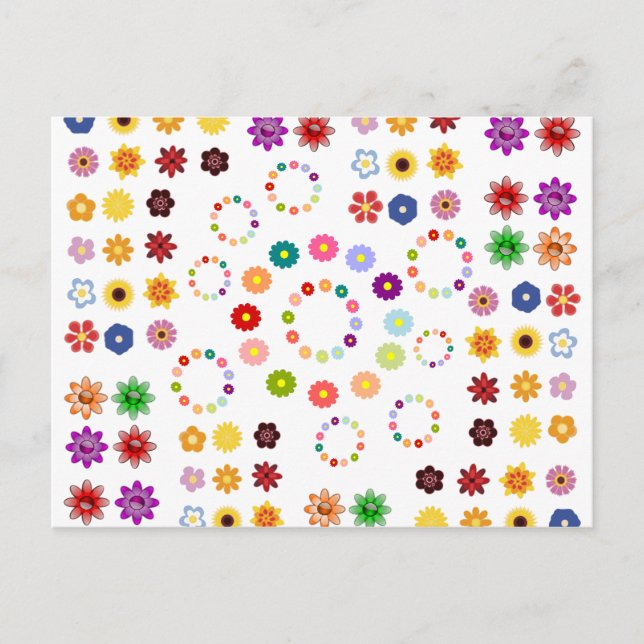 Many Flowers Postcard (Front)