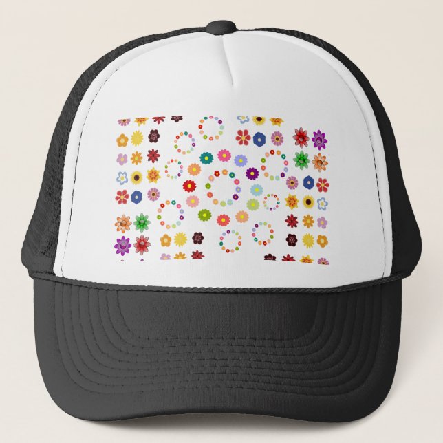 Many Flowers Trucker Hat (Front)