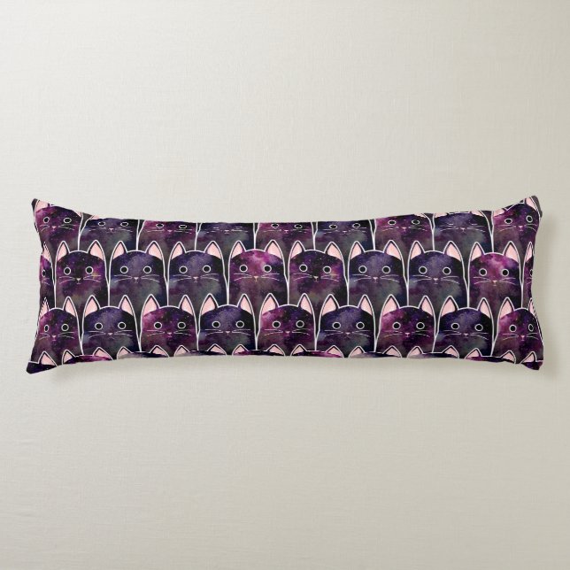 Many Galaxy Cats Pattern Body Cushion (Front)