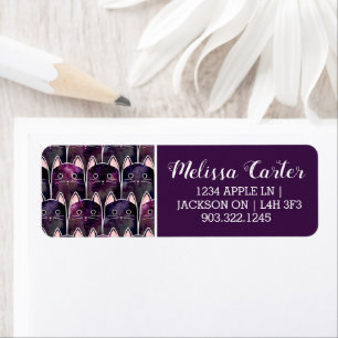 Many Galaxy Cats Pattern Return Address Label