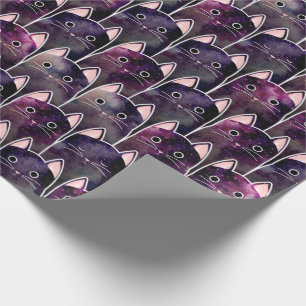 Many Galaxy Cats Pattern Wrapping Paper