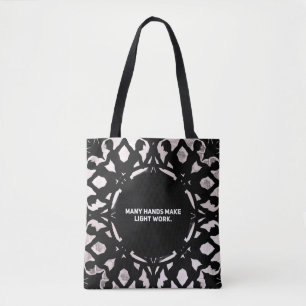 Many Hands Make Light Work - paper snowflake Tote Bag