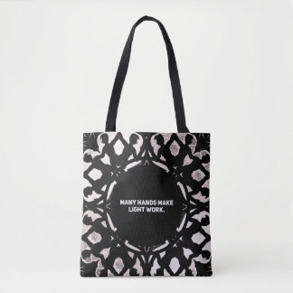 Many Hands Make Light Work - paper snowflake Tote Bag