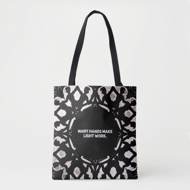 Many Hands Make Light Work - paper snowflake Tote Bag (Front)