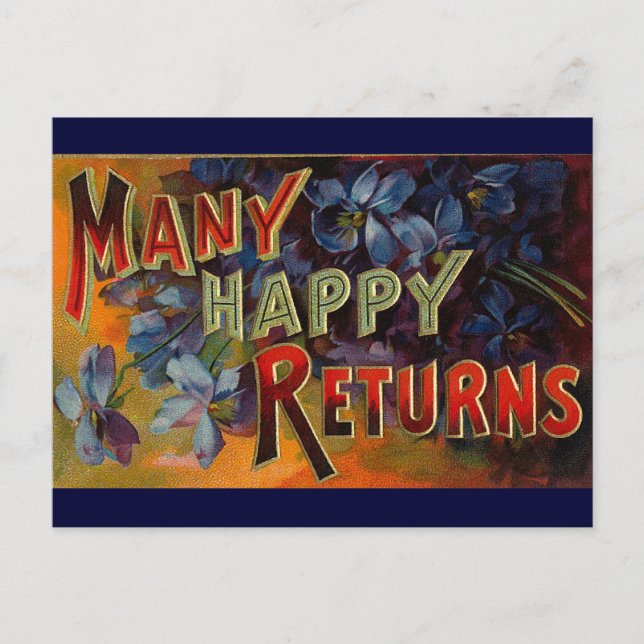 Many Happy Returns Postcard (Front)