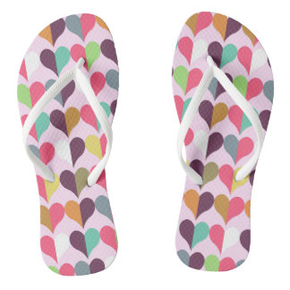 Many Hearts Design Flip Flops