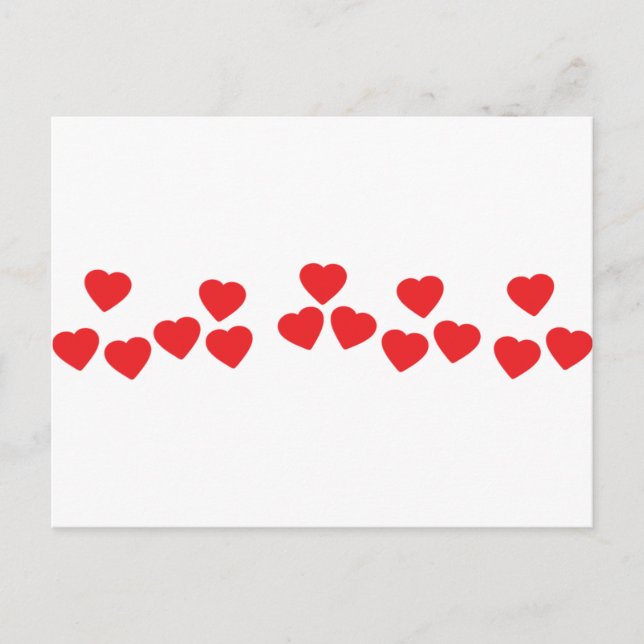 many hearts in line icon postcard (Front)
