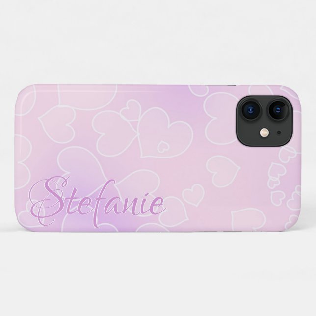 Many Hearts in Pink Case-Mate iPhone Case (Back (Horizontal))