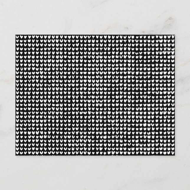 many hearts(white) postcard (Front)