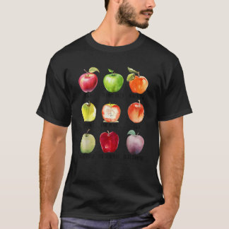 Many Kinds Cute Apples Colors For Orchard Harvest T-Shirt