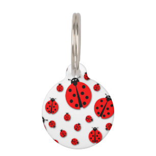Many Ladybugs Shadows Pet Tag