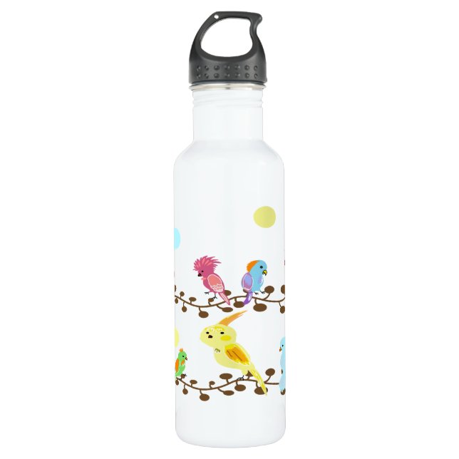 Many little birds 710 ml water bottle (Front)