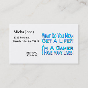 Many Lives Gamer Business Card