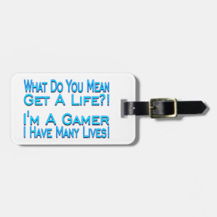 Many Lives Gamer Luggage Tag