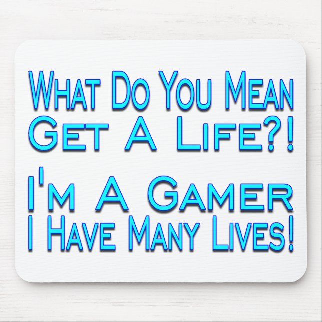 Many Lives Gamer Mouse Pad (Front)