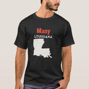 Many Louisiana USA State America Travel Louisianan T-Shirt