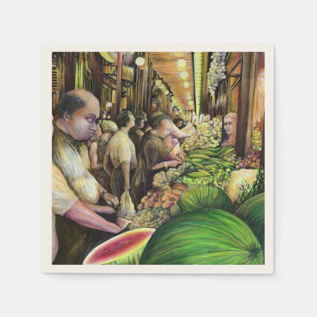 Many Men, Many Melons, Budapest Napkin (Front)
