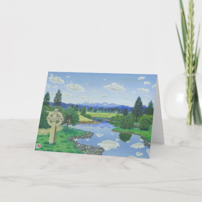 Many Miles Away Greeting Card (Front)
