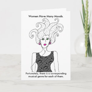 Many Moods, Many Genres Music Lover Birthday Card
