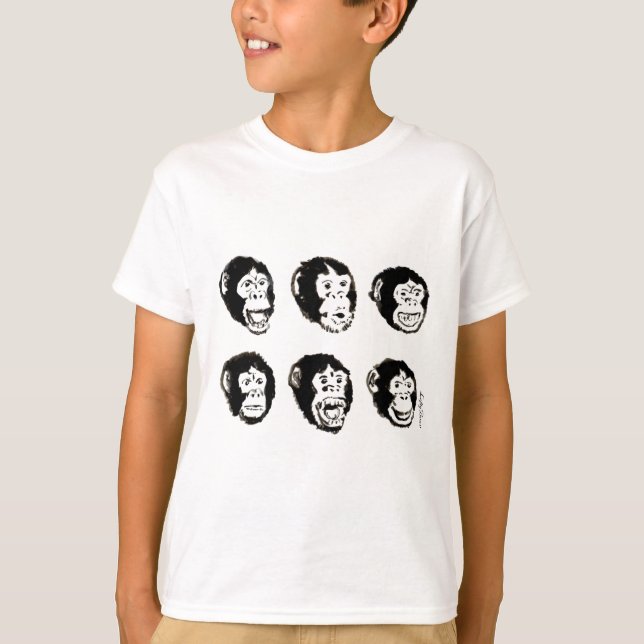 Many Moods of Mr. Chimp T-Shirt (Front)