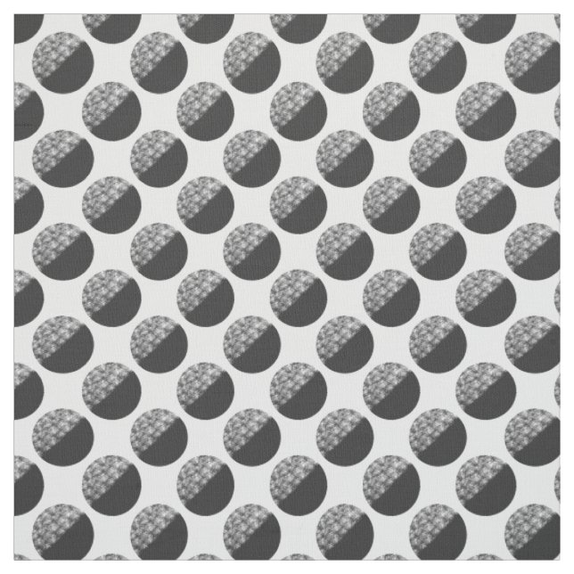 Many Moons Black & White Pattern Fabric (Swatch)
