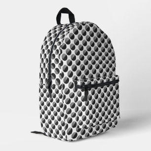 Many Moons Black & White Pattern Printed Backpack