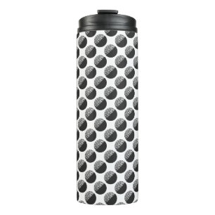 Many Moons Black & White Pattern Thermal Tumbler
