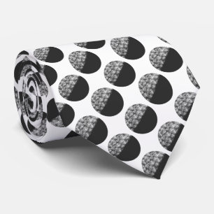 Many Moons Black & White Pattern Tie