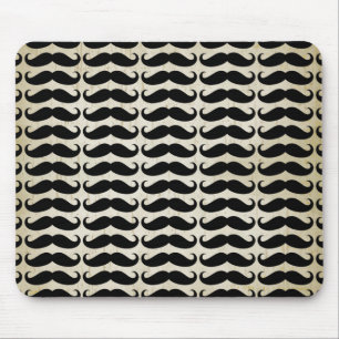 Many Moustaches Pattern Mouse Pad