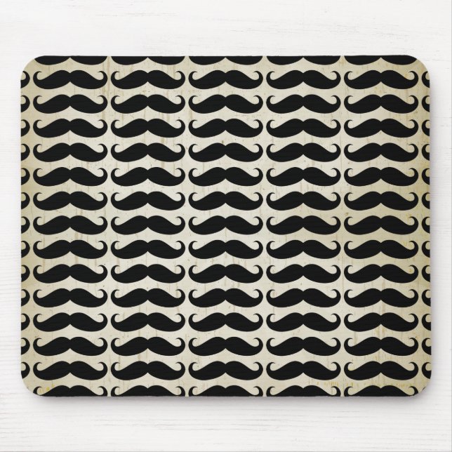 Many Moustaches Pattern Mouse Pad (Front)