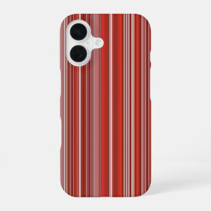 Many multi coloured stripes in red iPhone 16 case