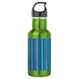 Many multi coloured stripes in the blue 532 ml water bottle