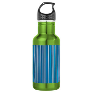 Many multi coloured stripes in the blue 532 ml water bottle