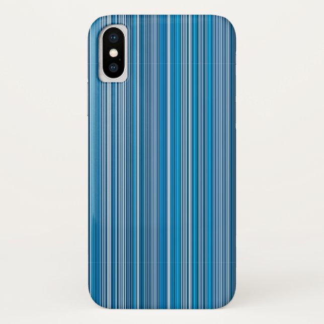 Many multi coloured stripes in the blue Case-Mate iPhone case (Back)