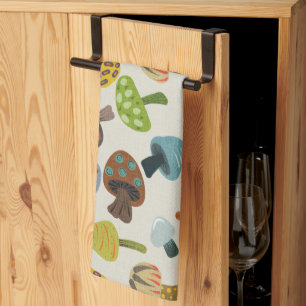 Many Mushrooms Tea Towel