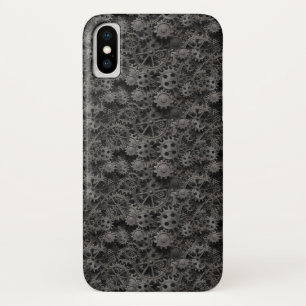 Many old rusty metal gears or machine parts iPhone x case