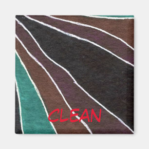 "Many Paths" Abstract Dishwasher Status Magnet